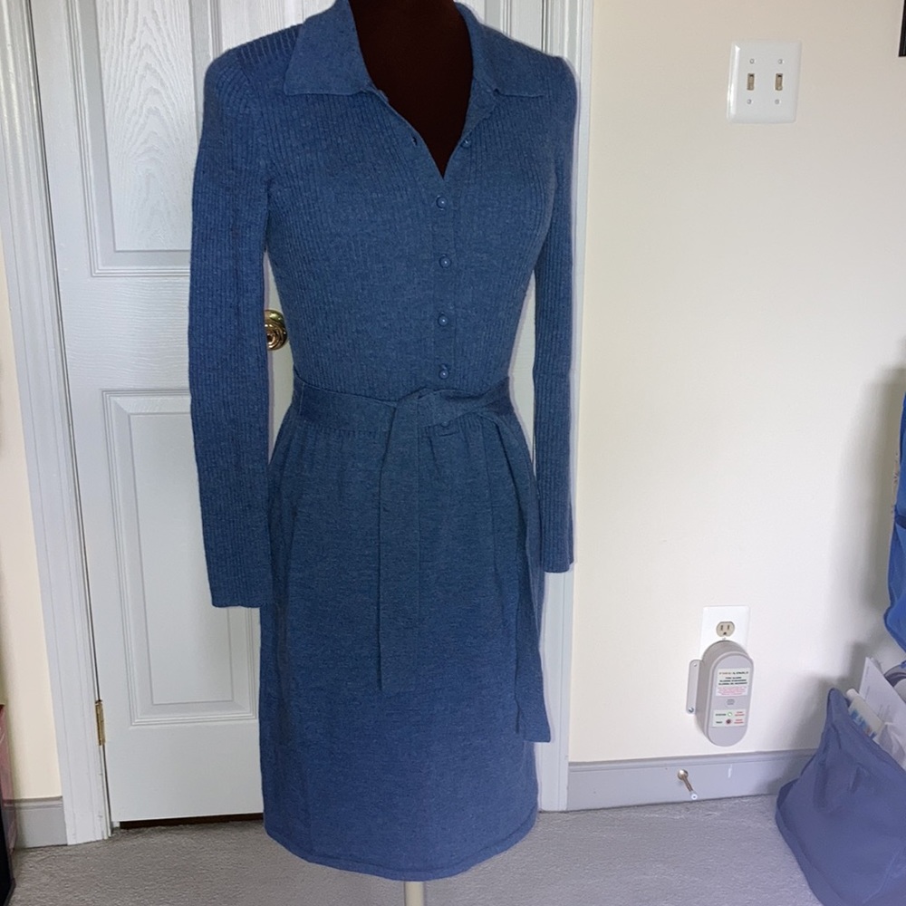 Vintage Talbots Italian merino wool sweater dress